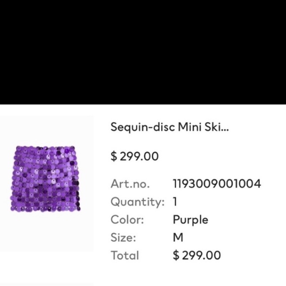 Rabanne H&M Sequin-Disc Mini Skirt - Picture 6 of 6